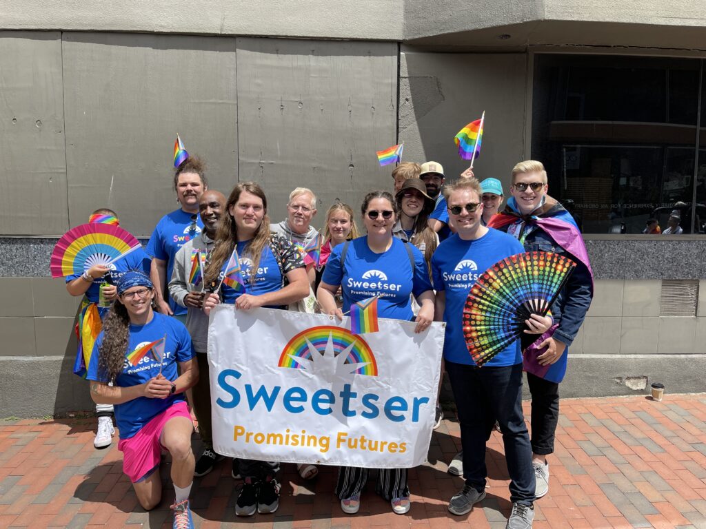 Sweetser staff at Portland Maine Pride 2021 group shot